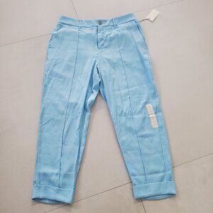 A New Day / New Light Blue Cuffed Trouser Pants with Elastic Waist  16 R